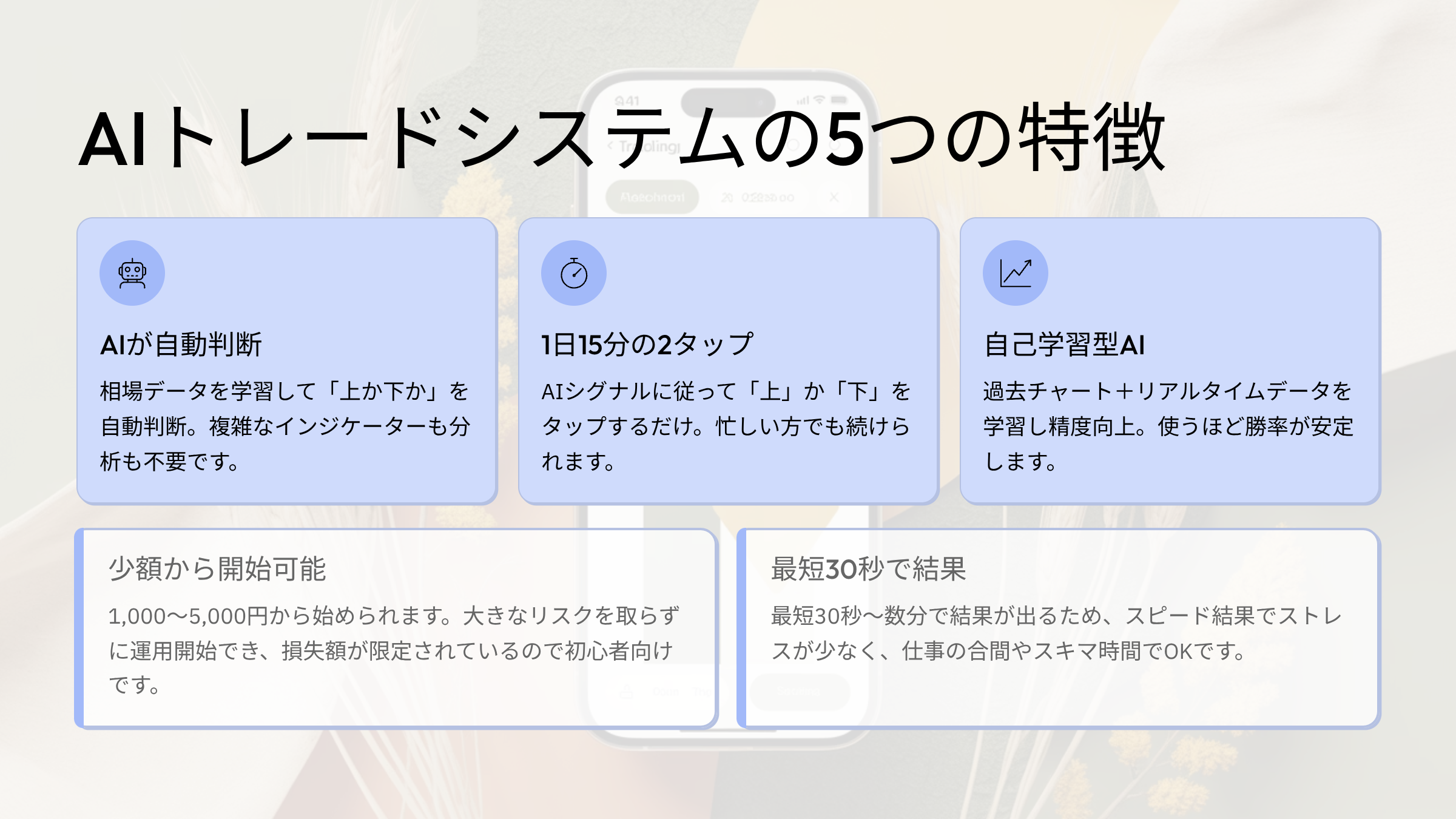 AIトレードシステムの特徴